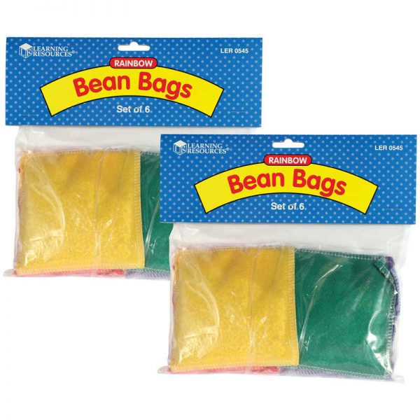 Learning Resources Rainbow Bean Bags, 6 Per Set, 2 Sets