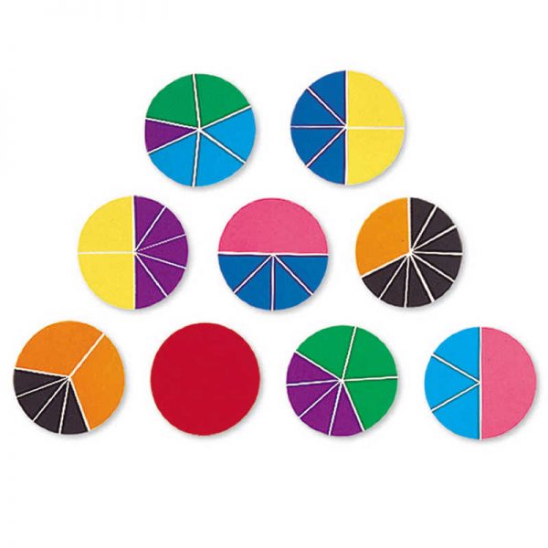 Learning Resources Rainbow Fraction® Deluxe Circles, 9/pkg
