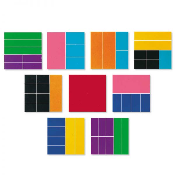 Learning Resources Rainbow Fraction® Deluxe Squares, 9/pkg