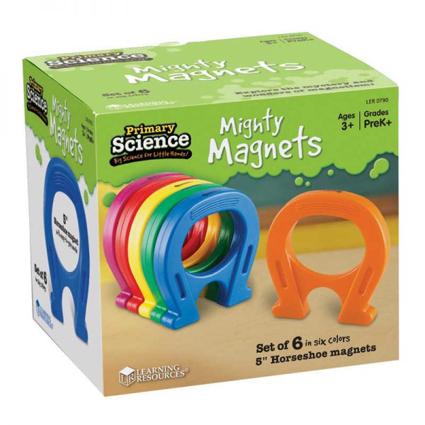 Learning Resources Horseshoe-Shaped Magnet Set, 6/pkg