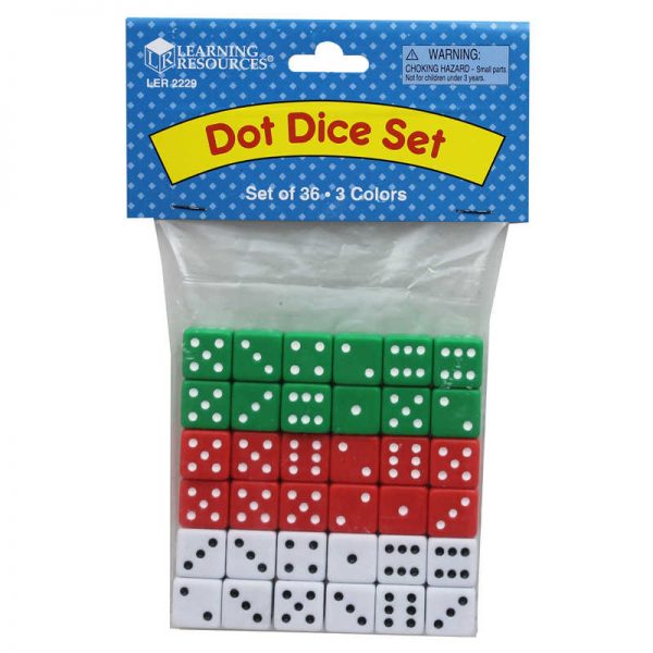 Learning Resources Dot Dice, Set of 36