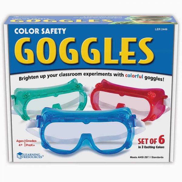 Learning Resources Colored Safety Goggles, 6 Per Pack