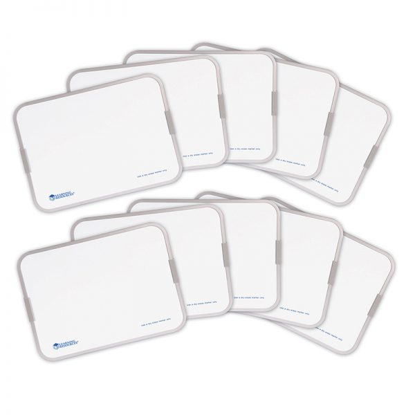 Learning Resources Magnetic Double-Sided Dry-Erase Boards, Set of 10