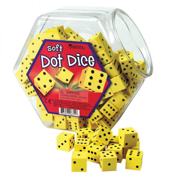 Learning Resources Soft Foam Dot Dice, 200 Count