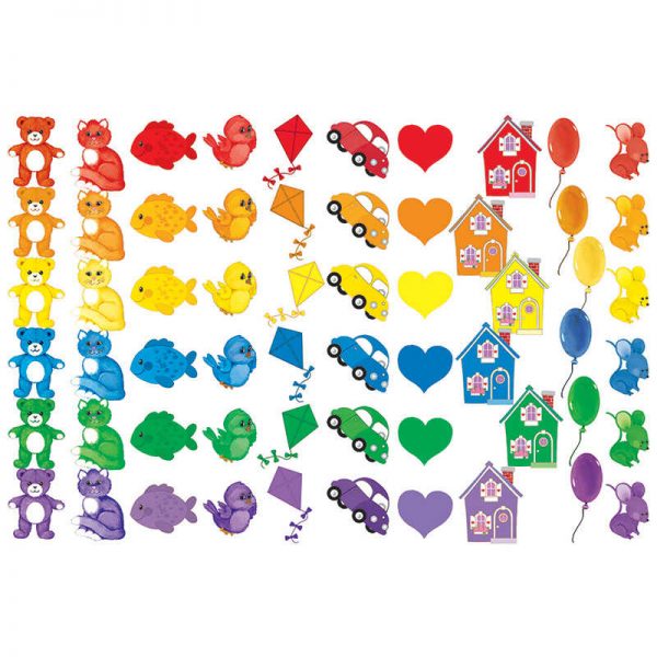 Little Folks Visuals Color Bears Precut Flannel/Felt Board Figures, 60-Piece Set