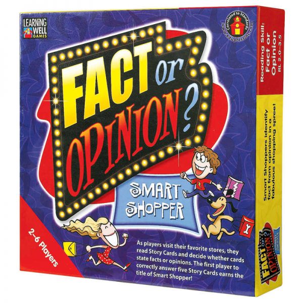 Learning Well Games Fact or Opinion—Smart Shopper Game, Red Levels 2.0-3.5