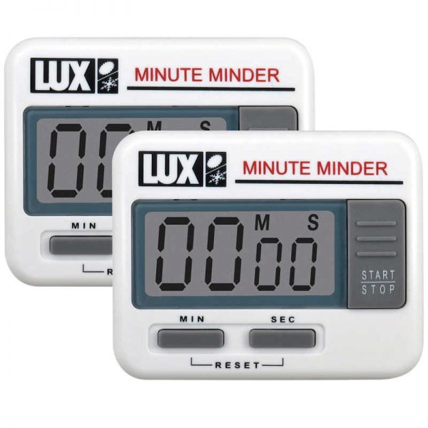 Lux Electronic Minute Minder Timer, Pack of 2