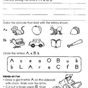 Letter practice – Letters Aa and Bb – Set Sail For Summer – Preschool by Carson Dellosa – CD-0261
