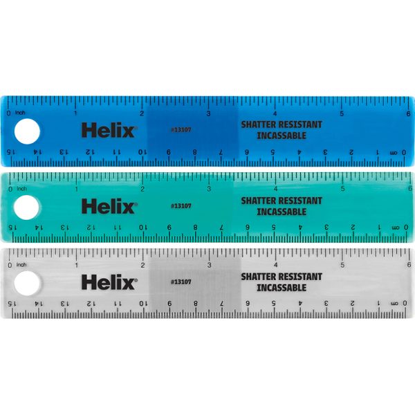 Helix Shatter Resistant Ruler 6" / 15cm