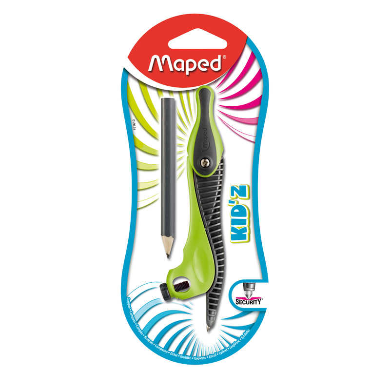 Maped® Kid'z Compass with Safety Tip + Pencil, Set of 12