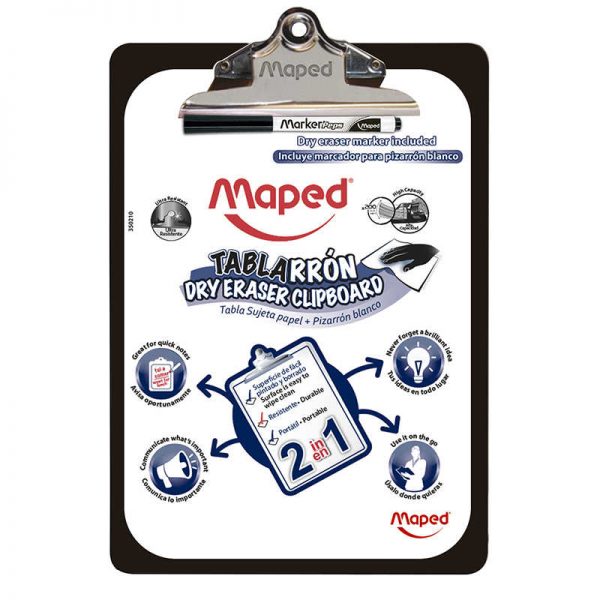 Maped® Maped® Dry Erase Clipboard