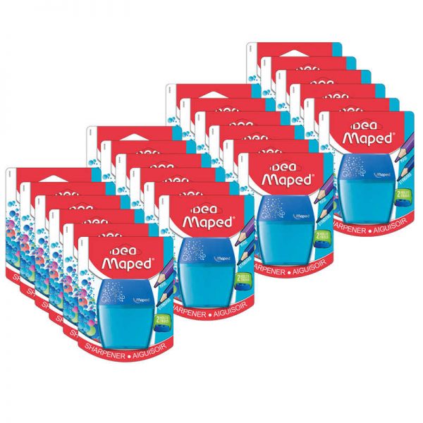 Maped® Pencil Sharpener, 2 Hole, Pack of 24