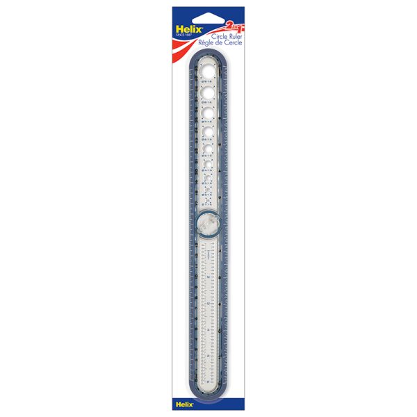 Helix 2-in-1 Circle Ruler Measuring & Compass Tool 12" / 30cm