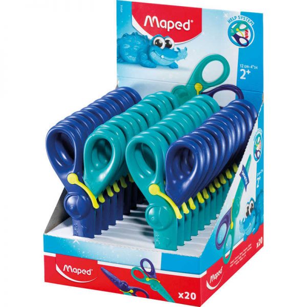 Maped® Kidicut Spring-Assisted Plastic Safety Scissors, 4.75", Pack of 20