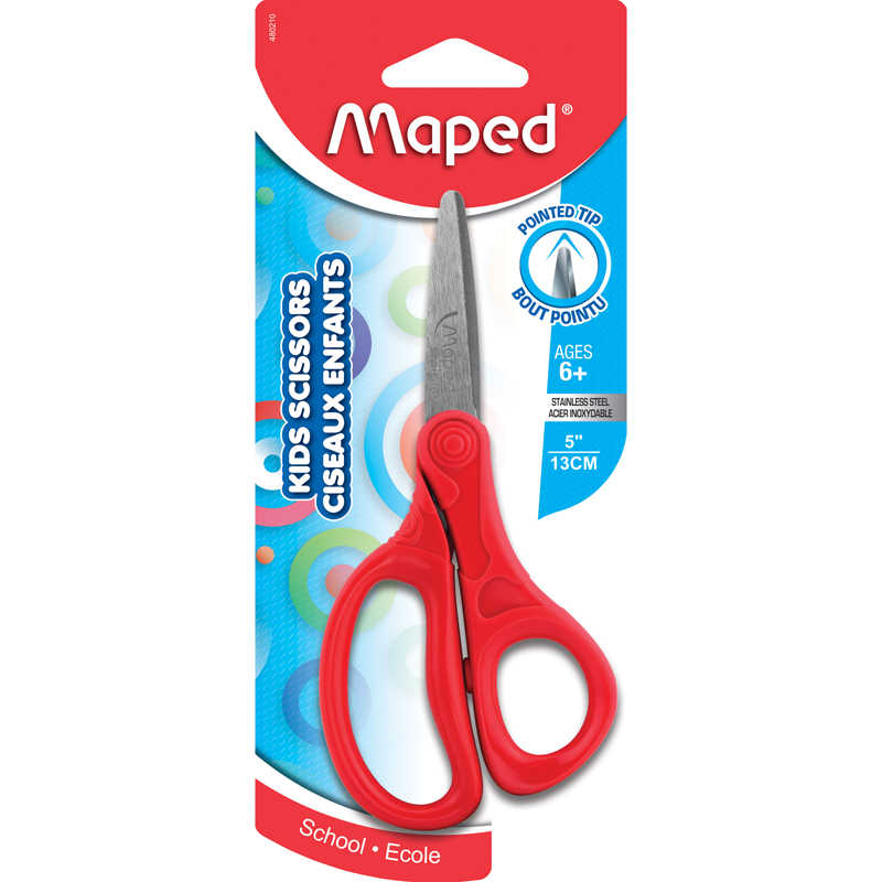 Maped® Essential 5 Kid Scissors, Pointed Tip, Pack Of 12 : Target