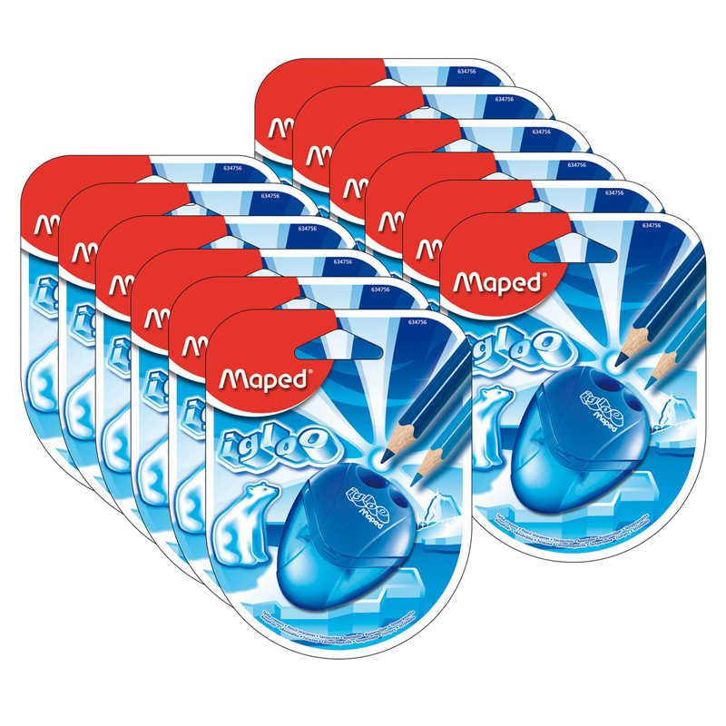 Maped® I-Gloo 2 Hole Pencil Sharpener, Pack of 12