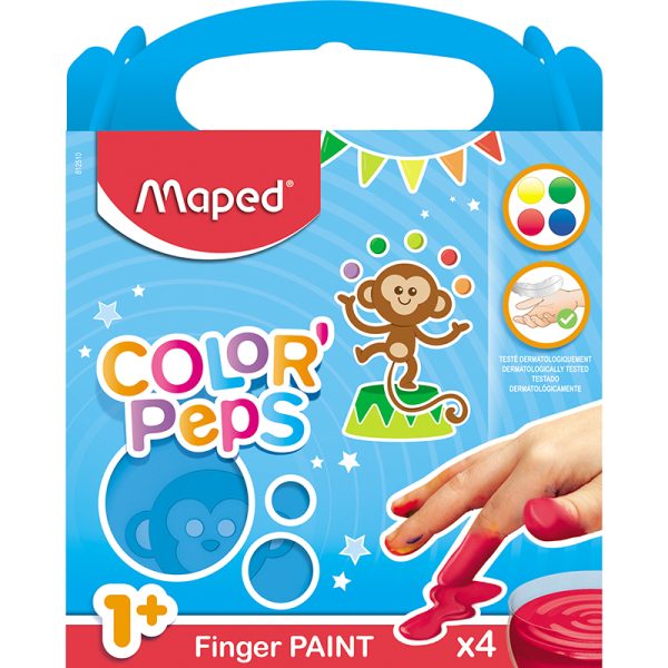 Maped Color'Peps My First Premium Finger Paint, Pack of 4