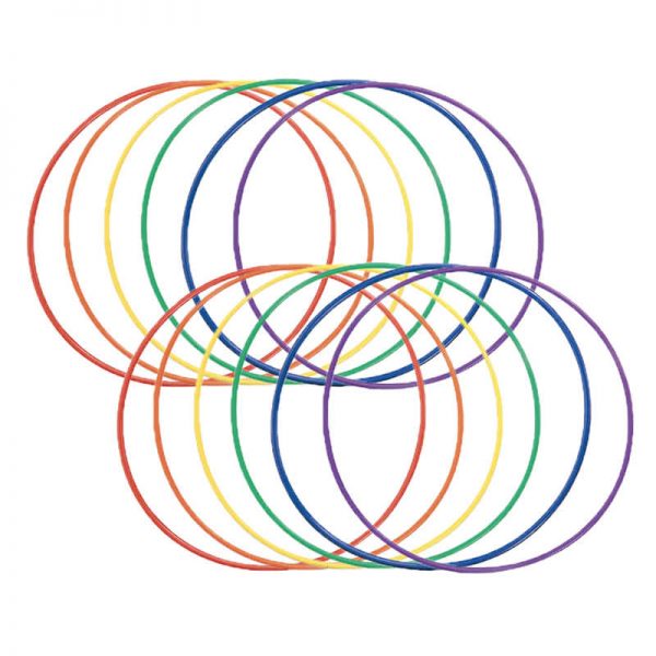 Martin Sports Plastic Hoops, 24-Inch, Assorted Colors, Pack of 12