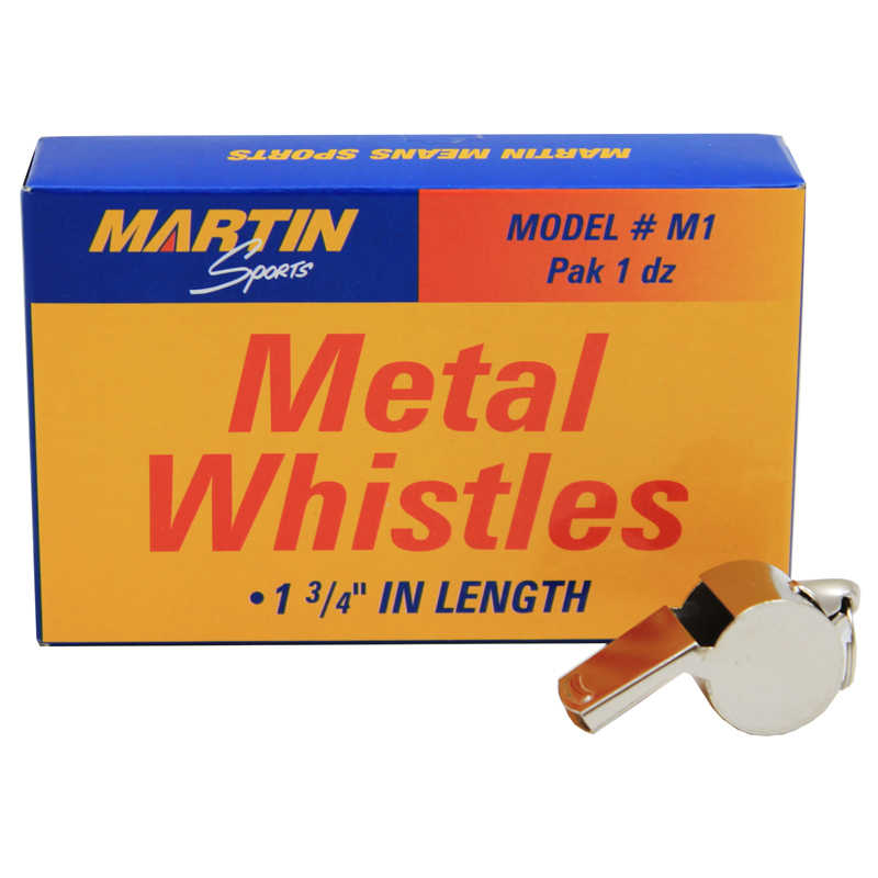 TeachersParadise Martin Sports Metal Whistles, Pack of 12 MASM1