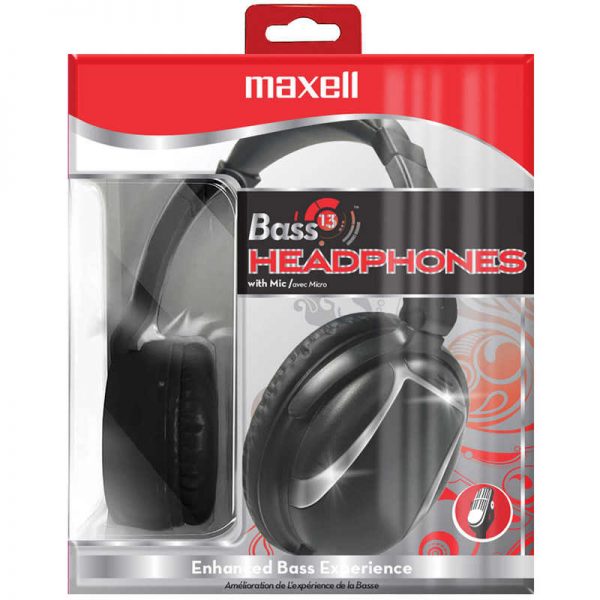 Maxell Bass13™ Headphones with Mic