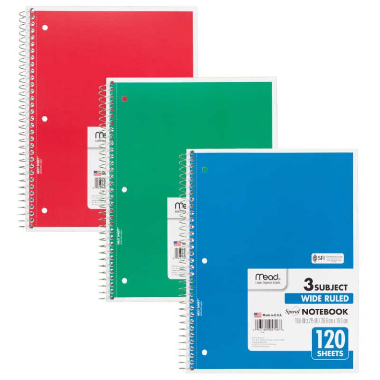 TeachersParadise Mead® Spiral 3 Subject Notebook MEA05746