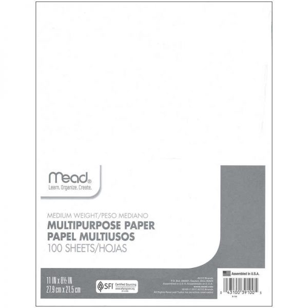 Mead® Typing Paper, 100 Sheets