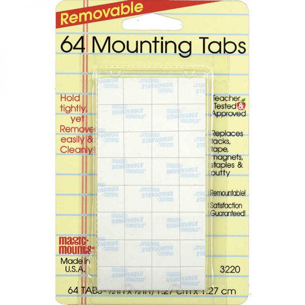 Magic Mounts Magic Mounts® Mounting Tabs, 1/2" x 1/2", Pack of 64