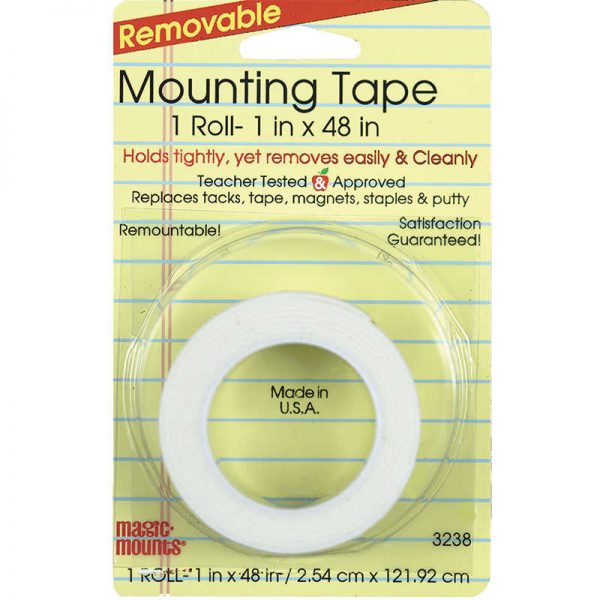 Magic Mounts Remarkably Removable Magic Mounting tape, tabs, and chart mounts, 1" x 48"