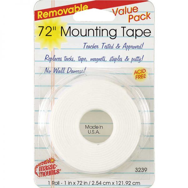 Magic Mounts Magic Mounts® Removable Mounting Tape 1? X 72? Roll