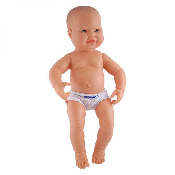 Miniland Educational Anatomically Correct Newborn Doll, 15-3/4", Caucasian Boy