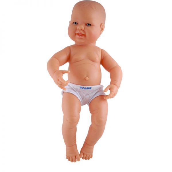 Miniland Educational Anatomically Correct Newborn Doll, 15-3/4", Caucasian Girl