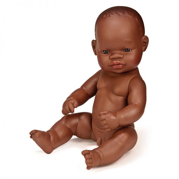 Miniland Educational Anatomically Correct Newborn Doll, 12-5/8", African Boy