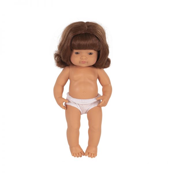Miniland Educational Anatomically Correct 15" Baby Doll, Caucasian Girl, Red Hair