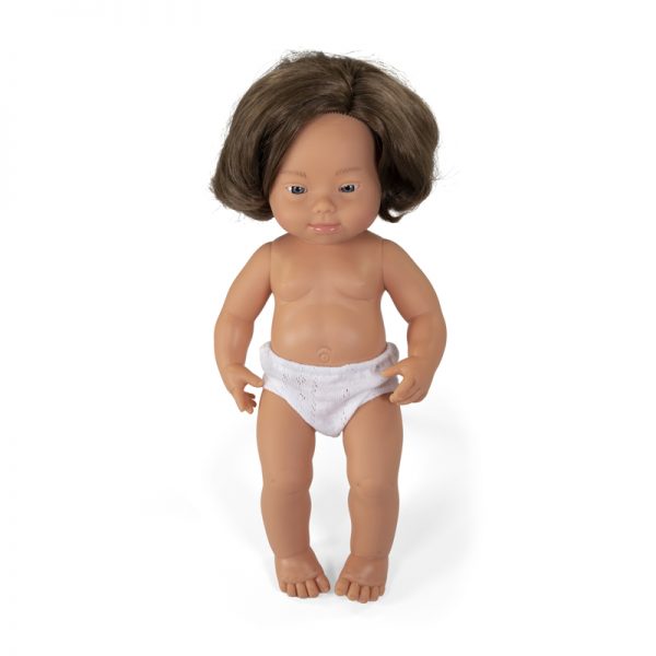 Miniland Educational Anatomically Correct 15" Baby Doll, Down Syndrome Caucasian Girl