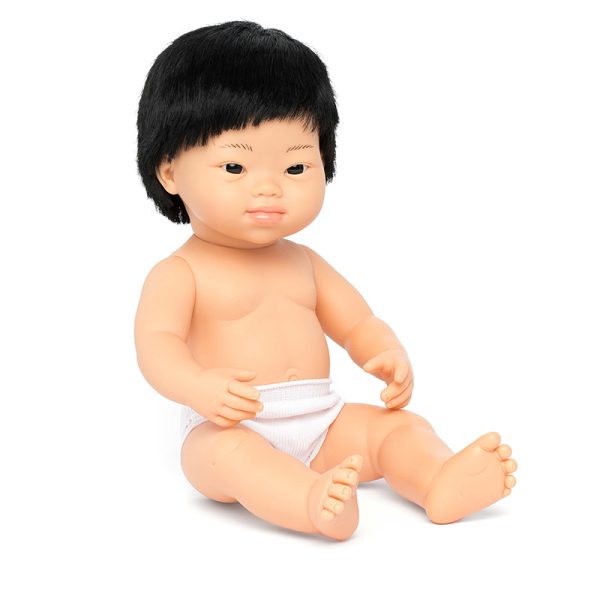 Miniland Educational Anatomically Correct 15" Baby Doll, Down Syndrome Asian Boy