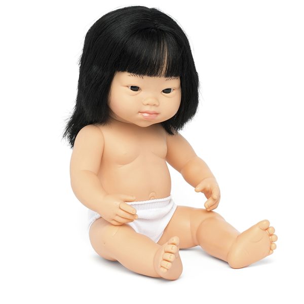 Miniland Educational Anatomically Correct 15" Baby Doll, Down Syndrome Asian Girl