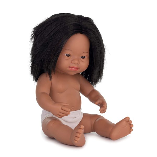 Miniland Educational Anatomically Correct 15" Baby Doll, Down Syndrome Hispanic Girl