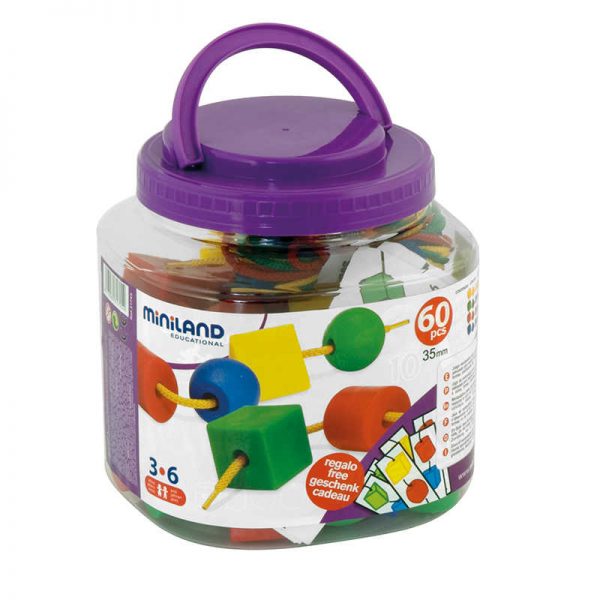 Miniland Educational Giant Beads & Laces