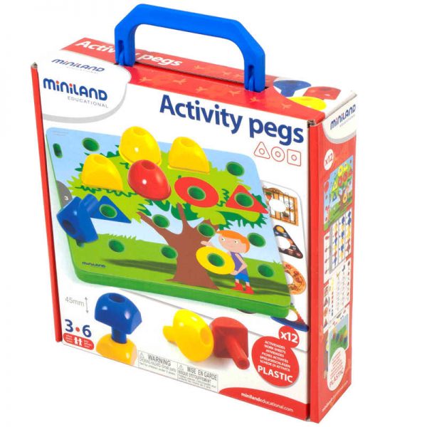 Miniland Educational Activity Pegs, 30 Pieces