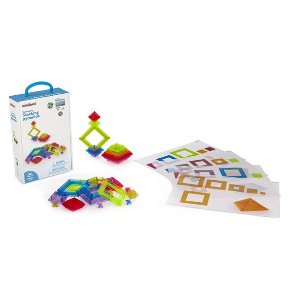 Miniland Educational Translucent Stacking Pyramids