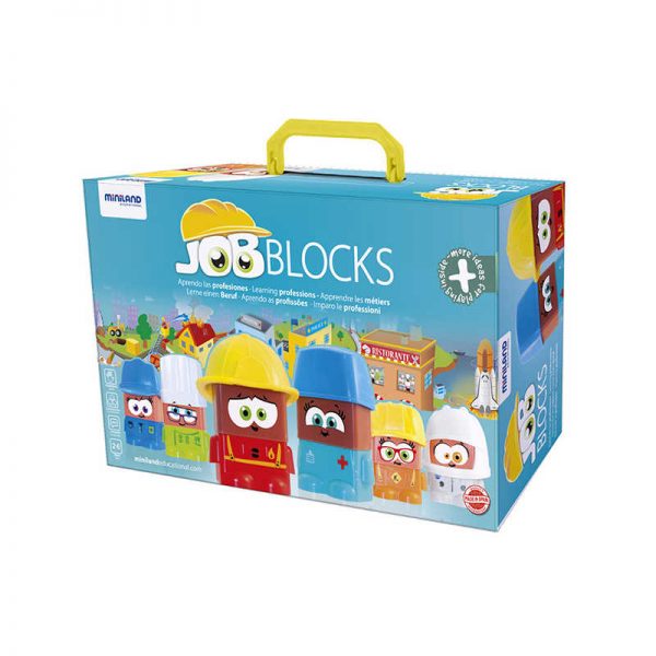 Miniland Educational Job Blocks, Social Awareness Game, 18 Pieces