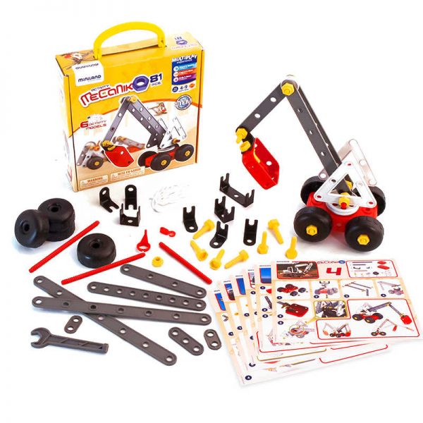 Miniland Educational Mecaniko, Vehicle Building Set, 81 Pieces