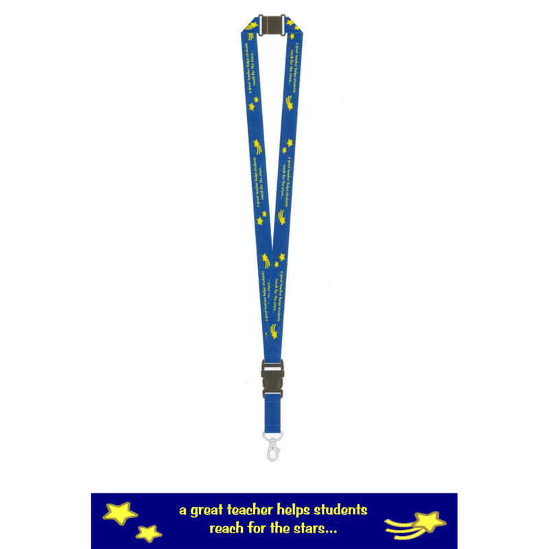 Get Ready Kids Teacher Lanyards, A great teacher helps students reach for the stars..., Pack of 5