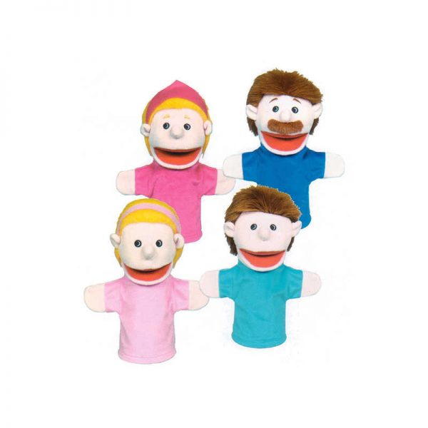 Get Ready Kids Caucasian Family Puppet Set