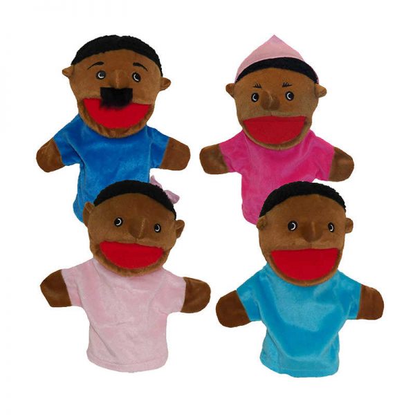 Get Ready Kids African American Family Puppets, Set of 4