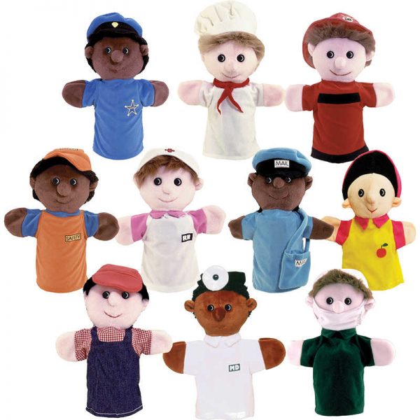 Get Ready Kids Community Helper Puppets, Set of 10