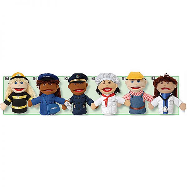 Cre8tive Minds Multi-Ethnic Career Puppet, Set of 6