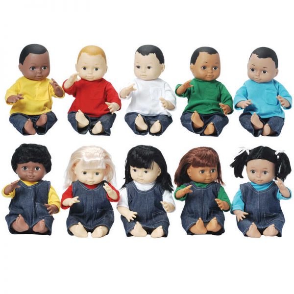 Marvel Education Company Multi-Ethnic School Dolls, Set of 10