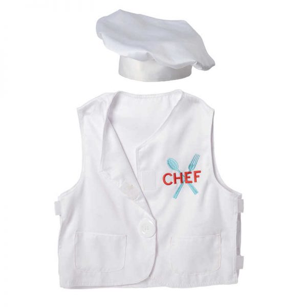 Cre8tive Minds Chef Toddler Dress-Up, Vest & Hat