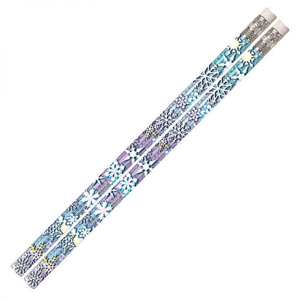 Musgrave Pencil Company Snowflake Glitters Motivational Pencils, 12/pkg